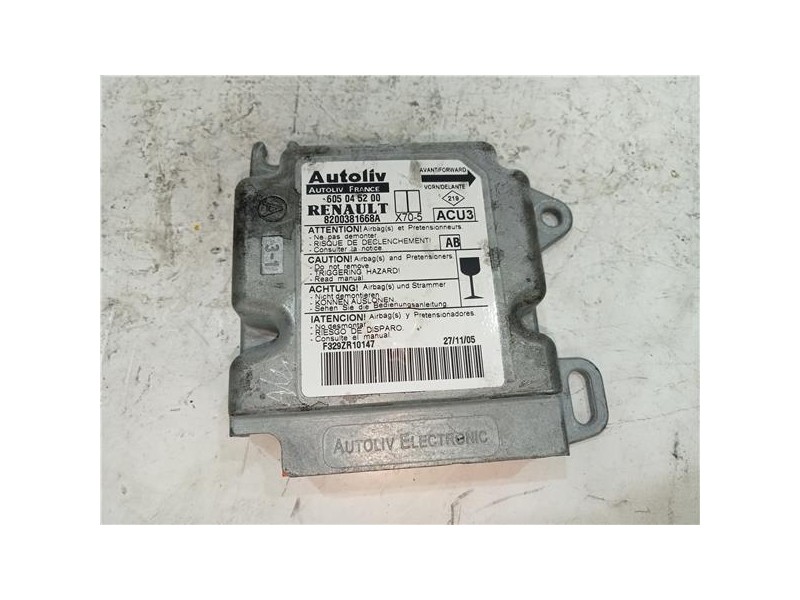 Recambio de centralita airbag para renault master iii furgón (02.2010) 2.3 l1h1 ka 2,8t [2,3 ltr. - 107 kw diesel dci cat] refer