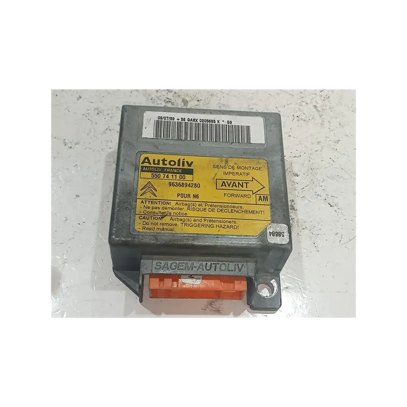 Recambio de centralita airbag para citroën xsara berlina (1997) 1.9 td referencia OEM IAM 550741100  