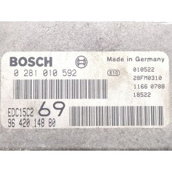 Recambio de centralita inyeccion para peugeot 306 hatchback (7a, 7c, n3, n5) 2.0 hdi 90 referencia OEM IAM 0281010592 9642014880