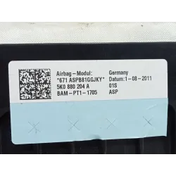 Recambio de airbag delantero derecho para volkswagen golf vi (5k1) 1.6 tdi referencia OEM IAM 5K0880204A  