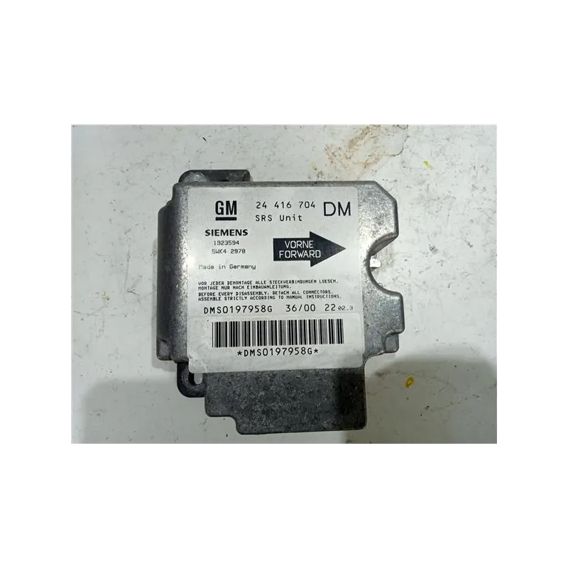 Recambio de centralita airbag para opel zafira a (1999) 2.2 dti 16v referencia OEM IAM 24416704DM  