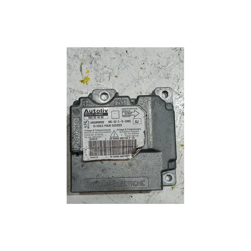Recambio de centralita airbag para peugeot 407 hdi 135 referencia OEM IAM 603554600  
