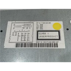 Recambio de radio cd para seat leon (1p1)(05.2005) tdi 16v referencia OEM IAM 1P1035186BN87 7646546366  