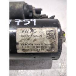 Recambio de motor arranque para seat leon (1p1)(05.2005) 1.6 reference [1,6 ltr. - 77 kw tdi] referencia OEM IAM 02Z911023N  