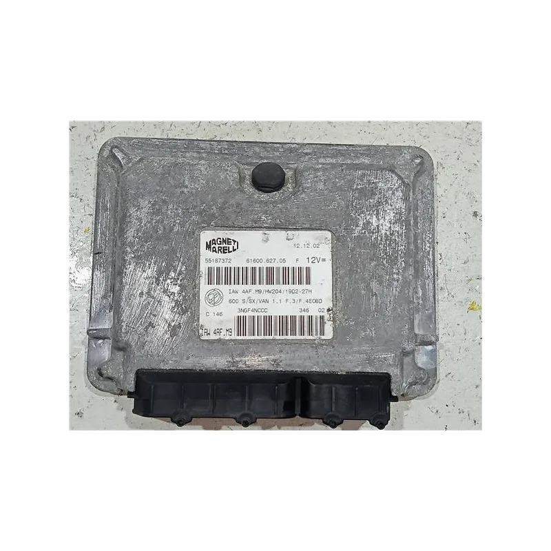 Recambio de centralita inyeccion para fiat seicento (187)(1998) 1.1 (187axb, 187axb1a) referencia OEM IAM 55187372 IAW4AFM9  