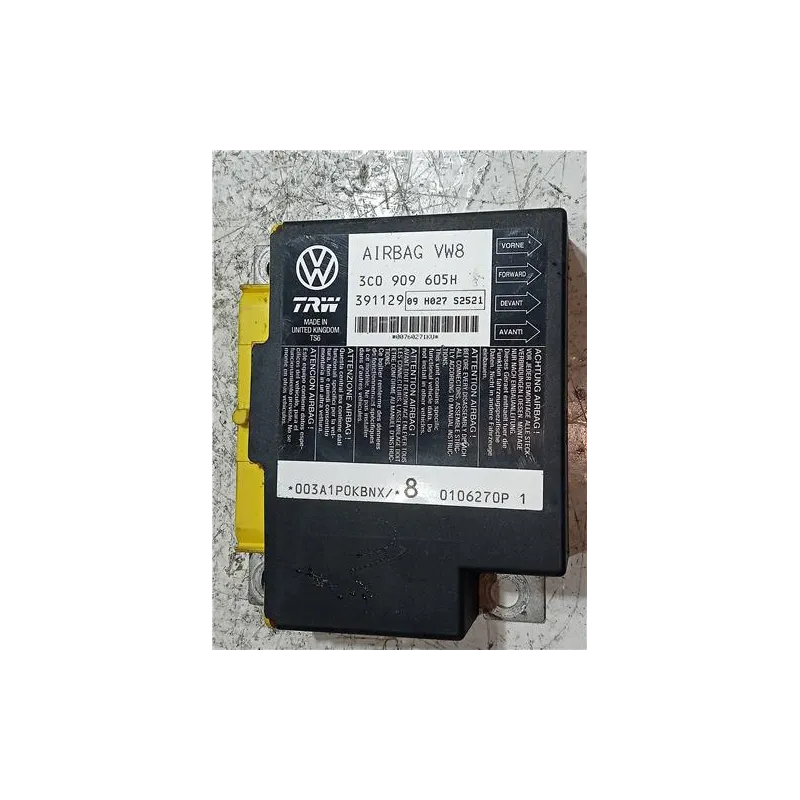 Recambio de centralita airbag para seat leon (1p1)(05.2005) tdi 16v referencia OEM IAM 3C0909605H  