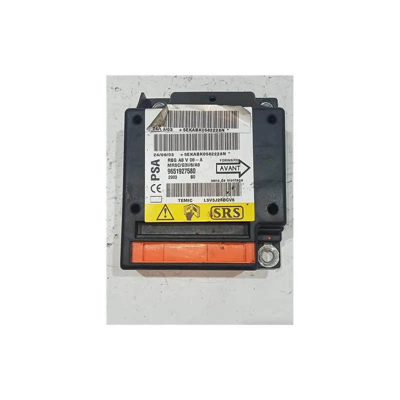 Recambio de centralita airbag para citroën c3 (2002) hdi referencia OEM IAM 9651927580  