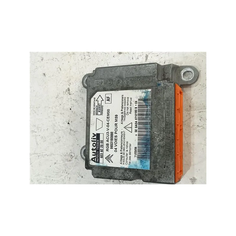 Recambio de centralita airbag para citroën berlingo (2002) collection (rhy / dw10td) referencia OEM IAM 603602500  