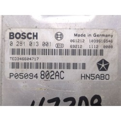 Recambio de centralita inyeccion para chrysler voyager (rg)(2001) 2.8 crd referencia OEM IAM 0281013001 1039S16546  