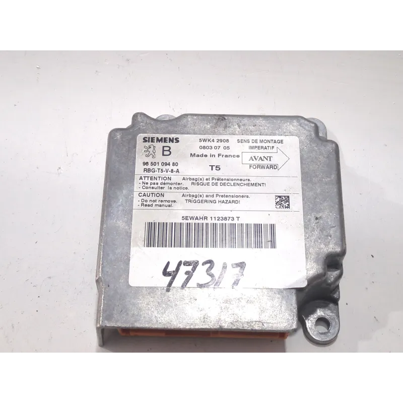 Recambio de centralita airbag para peugeot 307 (3a/c) 1.6 16v referencia OEM IAM 9650109480 5WK42908  