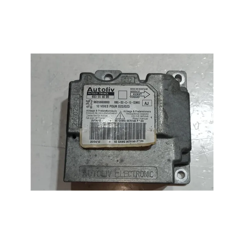 Recambio de centralita airbag para peugeot 407 hdi 135 referencia OEM IAM 603554600  