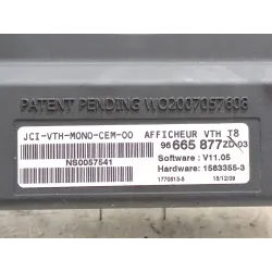 Recambio de pantalla multifuncion para peugeot 3008 i monospace (0u_) 1.6 thp referencia OEM IAM 96665877ZD  