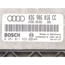 Recambio de centralita inyeccion para audi a3 (8p1) 1.9 tdi referencia OEM IAM 03G906016CC 0281011832  