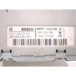 Recambio de sistema audio / radio cd para seat leon (1p1) 1.6 tdi referencia OEM IAM 7640236366 8157640236366  
