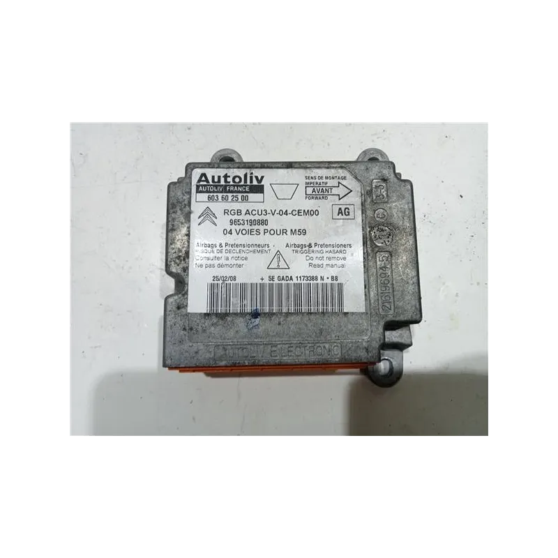 Recambio de centralita airbag para citroën berlingo combi (2008) 1.6 hdi 90 referencia OEM IAM 603602500  