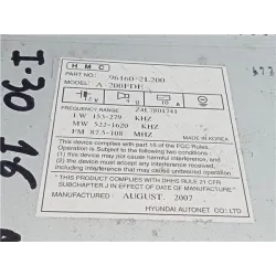 Recambio de radio cd para hyundai i30 (fd)(06.2007) 1.6 referencia OEM IAM 961602L200 A200FDE  
