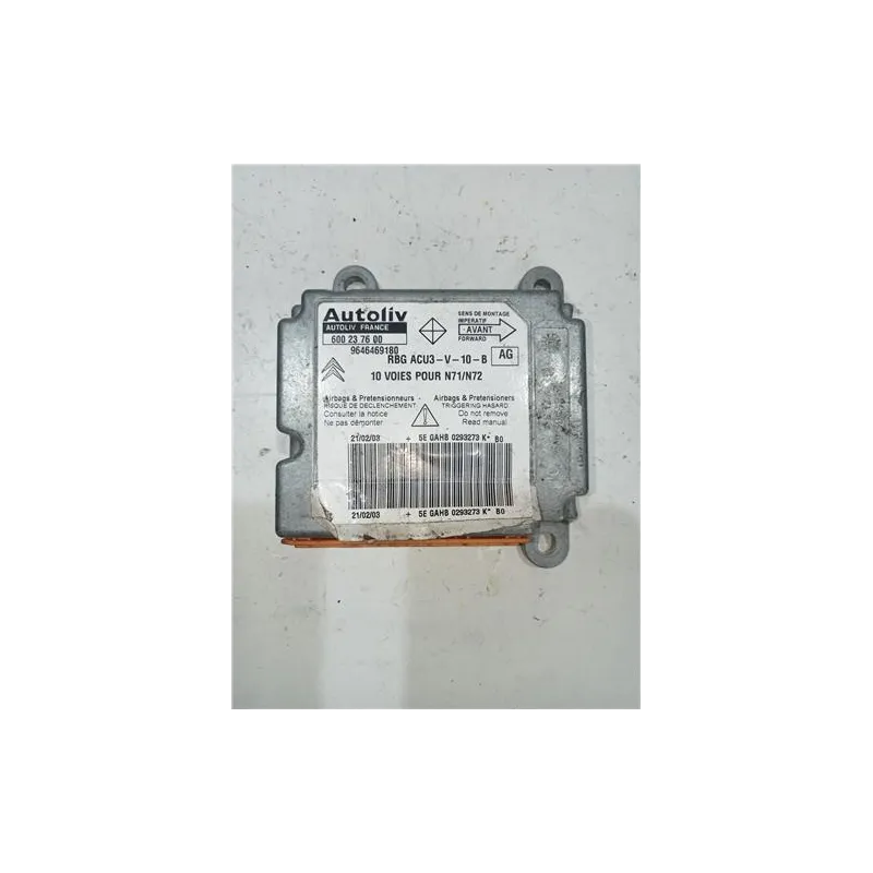 Recambio de centralita airbag para citroën xsara berlina (1997) 1.9 td referencia OEM IAM 600237600  