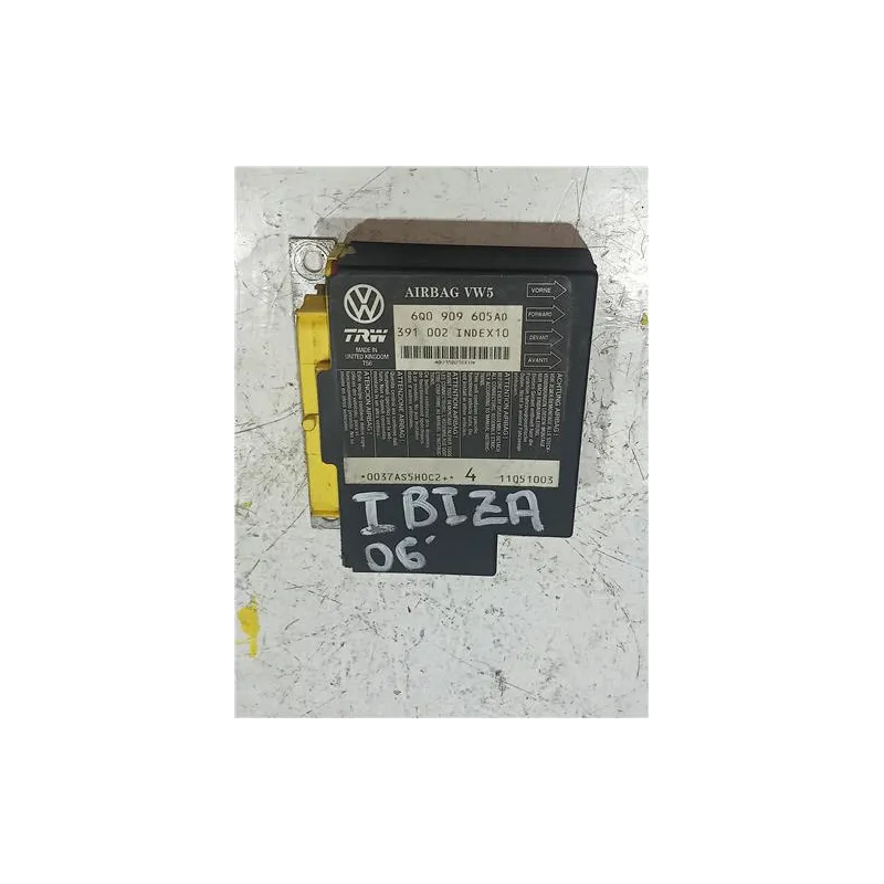 Recambio de centralita airbag para seat ibiza (6l1)(04.2002) 1.9 tdi referencia OEM IAM 6Q0909605AD  
