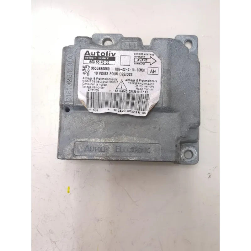 Recambio de centralita airbag para peugeot 407 hdi 135 referencia OEM IAM 603554600  