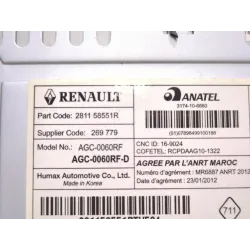 Recambio de sistema audio / radio cd para renault captur 1.5 dci referencia OEM IAM 281158551R 269779  