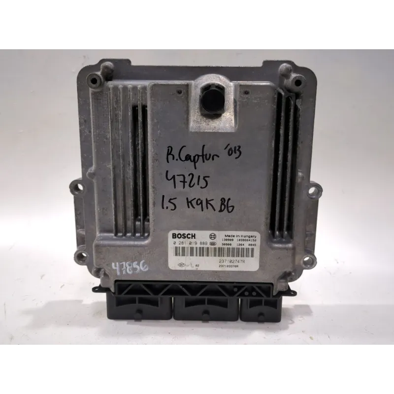 Recambio de centralita inyeccion para renault captur 1.5 dci referencia OEM IAM 0281019889 237102747R  