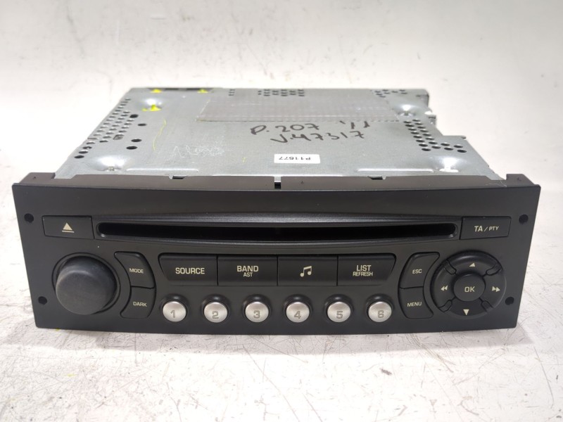 Recambio de sistema audio / radio cd para peugeot 207/207+ (wa_, wc_) 1.6 hdi 110 referencia OEM IAM 96766518XT  