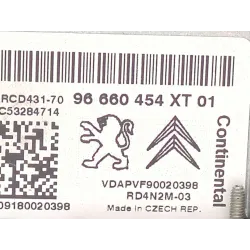 Recambio de sistema audio / radio cd para peugeot 207/207+ (wa_, wc_) 1.4 hdi referencia OEM IAM 96660454XT  