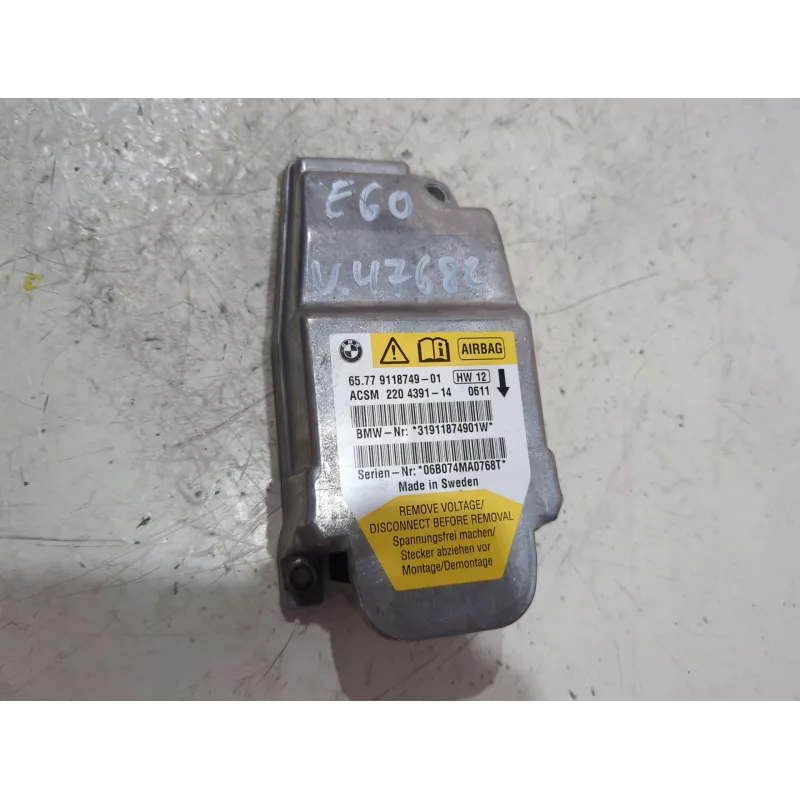 Recambio de centralita airbag para bmw 5 (e60) 520 d referencia OEM IAM 6577911874901  