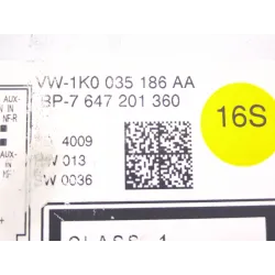 Recambio de sistema audio / radio cd para volkswagen golf vi (5k1) 1.6 tdi referencia OEM IAM 1K0035186AA  