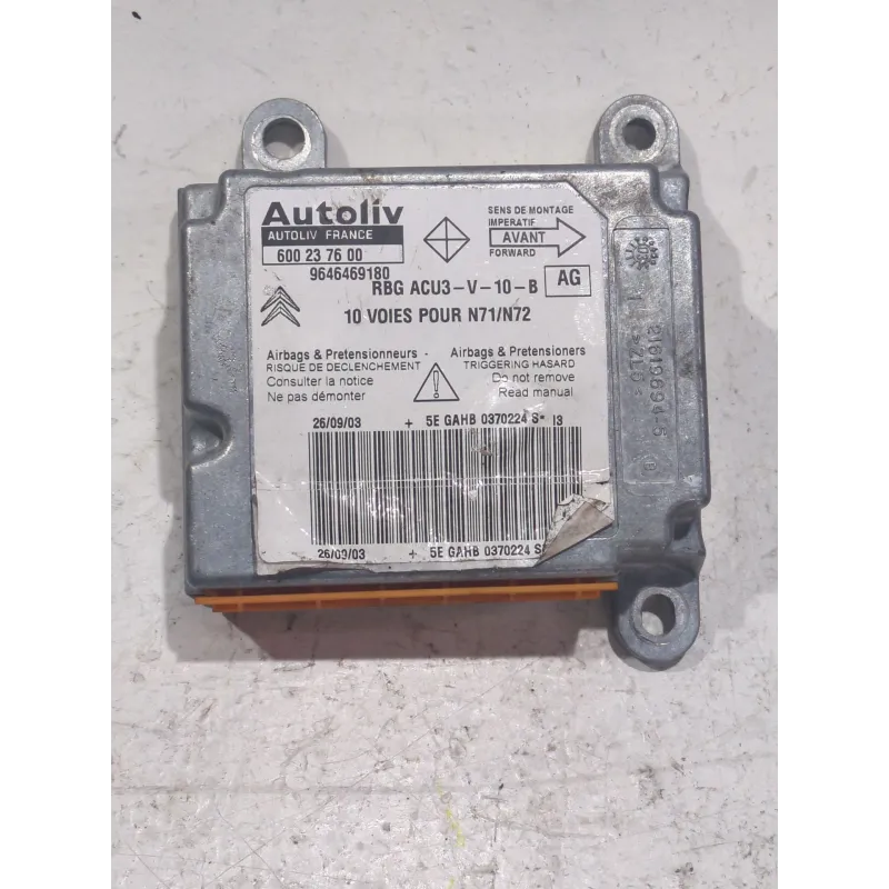 Recambio de centralita airbag para citroën xsara berlina (1997) 2.0 hdi 90 referencia OEM IAM 9646469180  