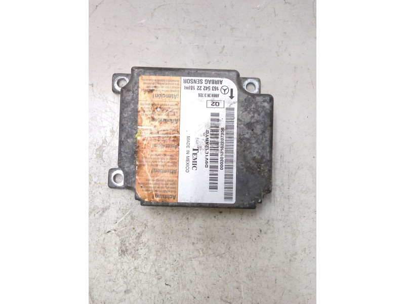 Recambio de centralita airbag para mercedes-benz clase m (bm 163)(09.1997) 4.0 400 cdi (163.128) [4,0 ltr. - 184 kw cdi 32v cat]