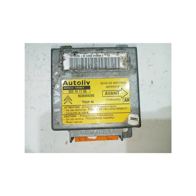 Recambio de centralita airbag para citroën xsara berlina (1997) 1.9 td referencia OEM IAM 9636894280  