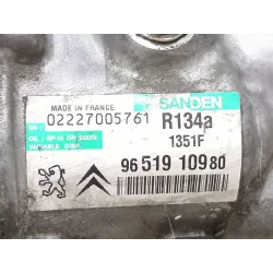 Recambio de compresor a/a para peugeot 207 confort hdi referencia OEM IAM 9651910980  
