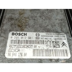 Recambio de centralita inyeccion para citroën c4 picasso (2007) 1.6 hdi referencia OEM IAM 0281012981  