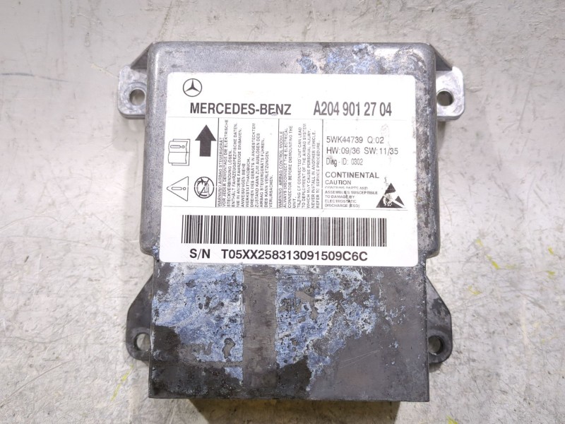 Recambio de centralita airbag para mercedes-benz clase c (w204) c 200 cdi (204.001) referencia OEM IAM A2049012704  