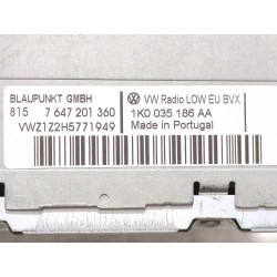 Recambio de sistema audio / radio cd para volkswagen golf vi (5k1) 2.0 tdi referencia OEM IAM 1K0035186AA 7647201360  