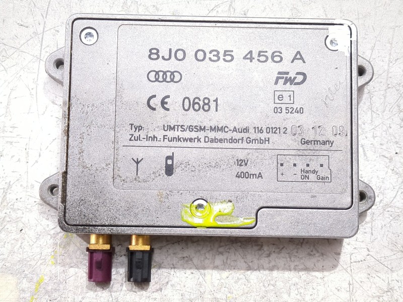 Recambio de centralita antena para audi a4 b8 (8k2) 3.0 tdi quattro referencia OEM IAM 8J0035456A  