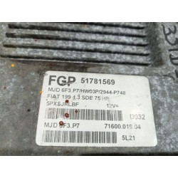 Recambio de centralita inyeccion para fiat punto / grande punto (199) 1.3 d multijet referencia OEM IAM 51781569  