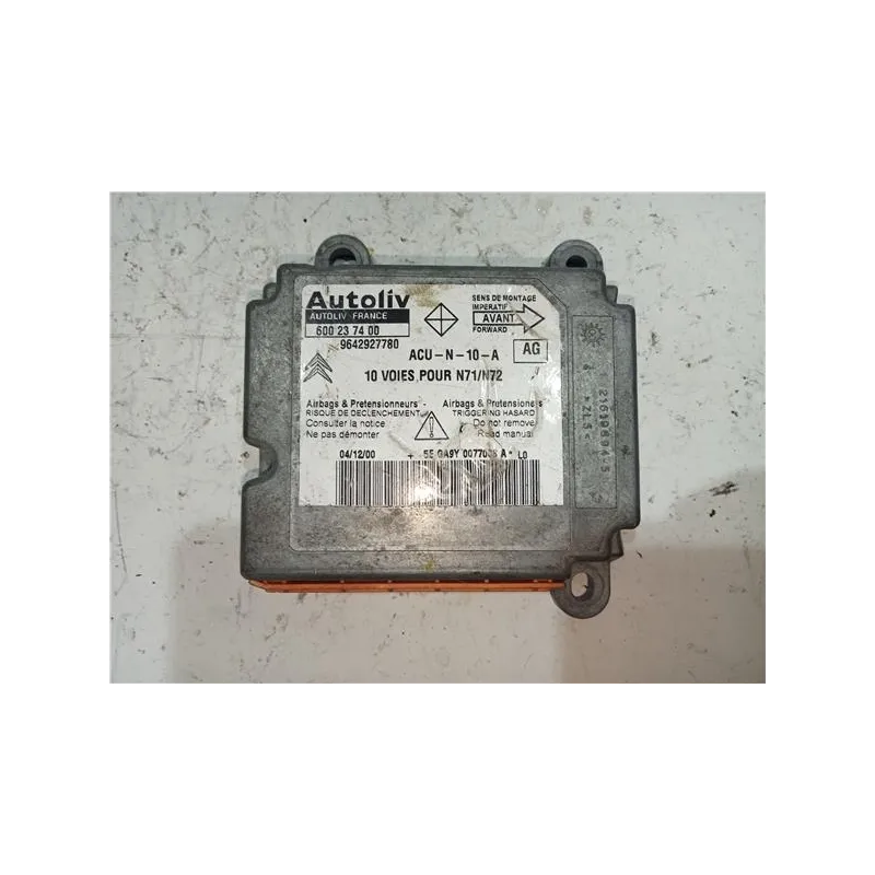 Recambio de centralita airbag para citroën xsara berlina (1997) 1.9 td referencia OEM IAM 600237400  