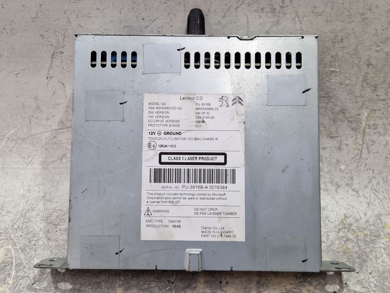 Recambio de sistema audio / radio cd para peugeot 308 (2007) 1.6 hdi referencia OEM IAM 980559368002  