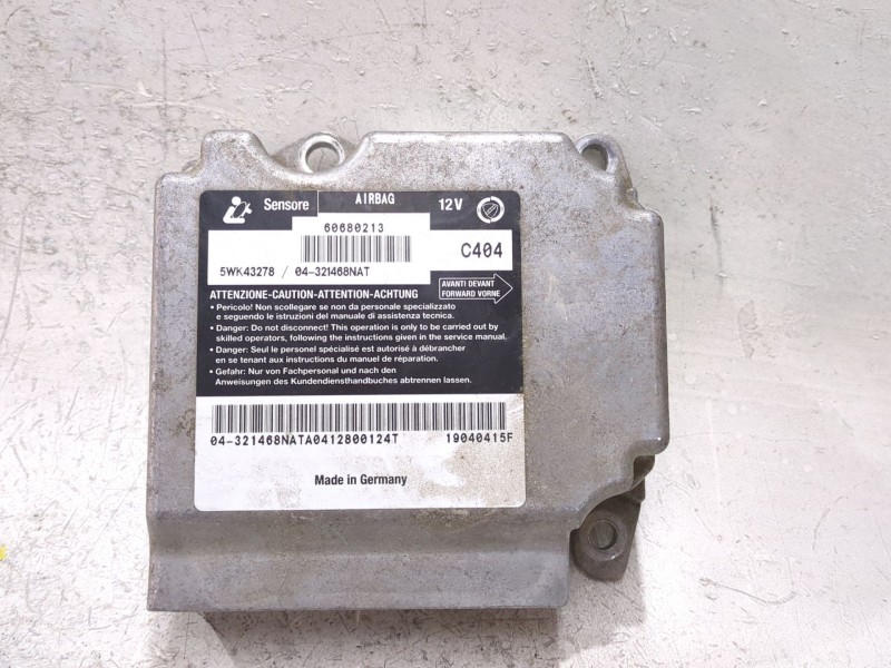 Recambio de centralita airbag para alfa romeo 156 (116)(1997) 1.9 jtd 107cv referencia OEM IAM 60680213  