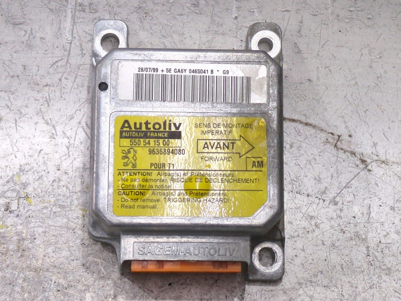 Recambio de centralita airbag para peugeot 206 (1998) 1.9 d referencia OEM IAM 9636894080 550541500  
