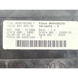 Recambio de bsi para peugeot 307 (3a/c) 2.0 hdi 110 referencia OEM IAM 9644098280  