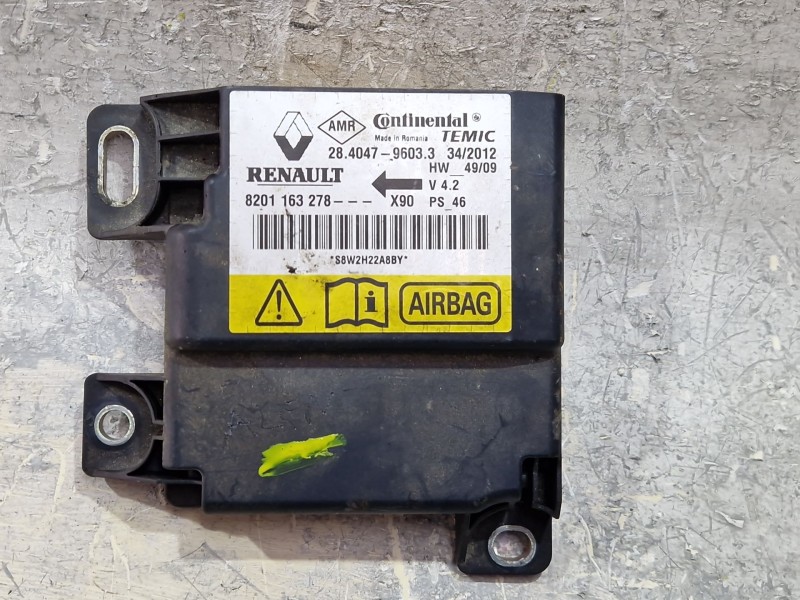 Recambio de centralita airbag para dacia duster i (2010) 1.5 dci referencia OEM IAM 8201163278  