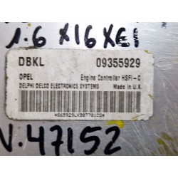 Recambio de centralita motor uce para opel astra g berlina (1998) 1.6 16v referencia OEM IAM 09255929  