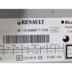 Recambio de sistema audio / radio cd para renault megane gr scenic 1.9 131cv referencia OEM IAM 281159389R  