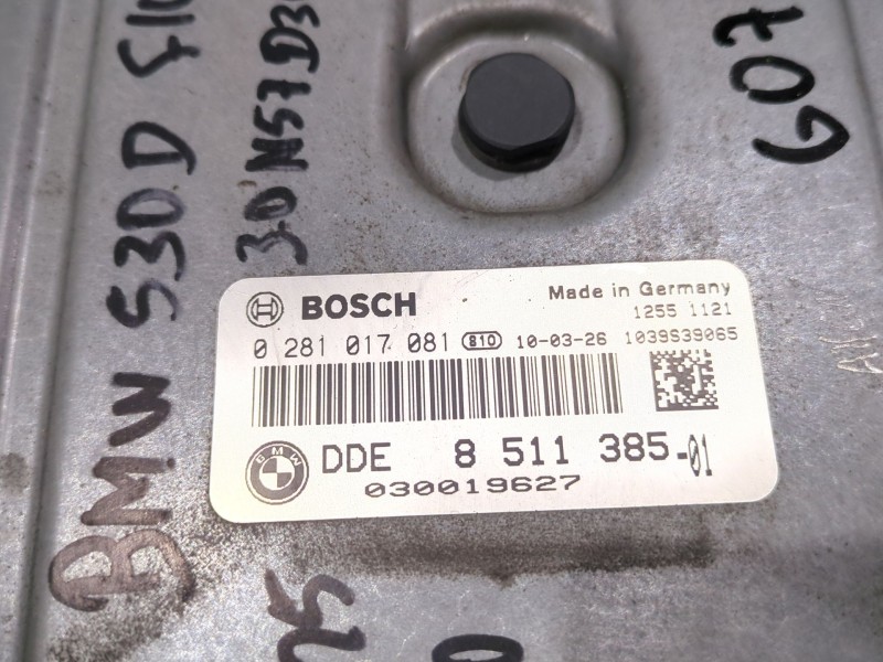 Recambio de centralita motor uce para bmw 5 (f10) 530 d referencia OEM IAM DDE8511385  