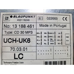 Recambio de sistema audio / radio cd para opel astra h berlina (2004) 1.7 cdti referencia OEM IAM 13188461  