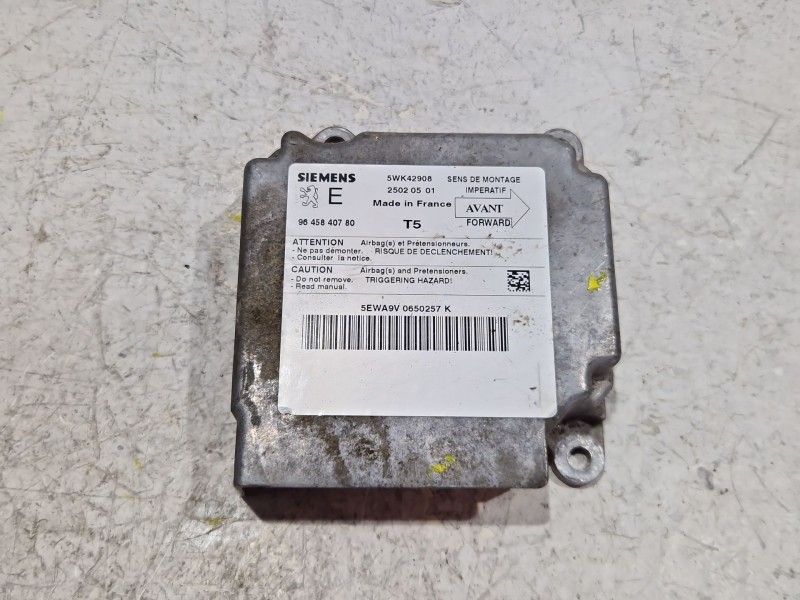 Recambio de centralita airbag para peugeot 307 (3a/c) 2.0 hdi 110 referencia OEM IAM 9645840780  