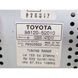 Recambio de radio cintas para toyota yaris (_p1_) 1.0 (scp10_) referencia OEM IAM 8612052010  